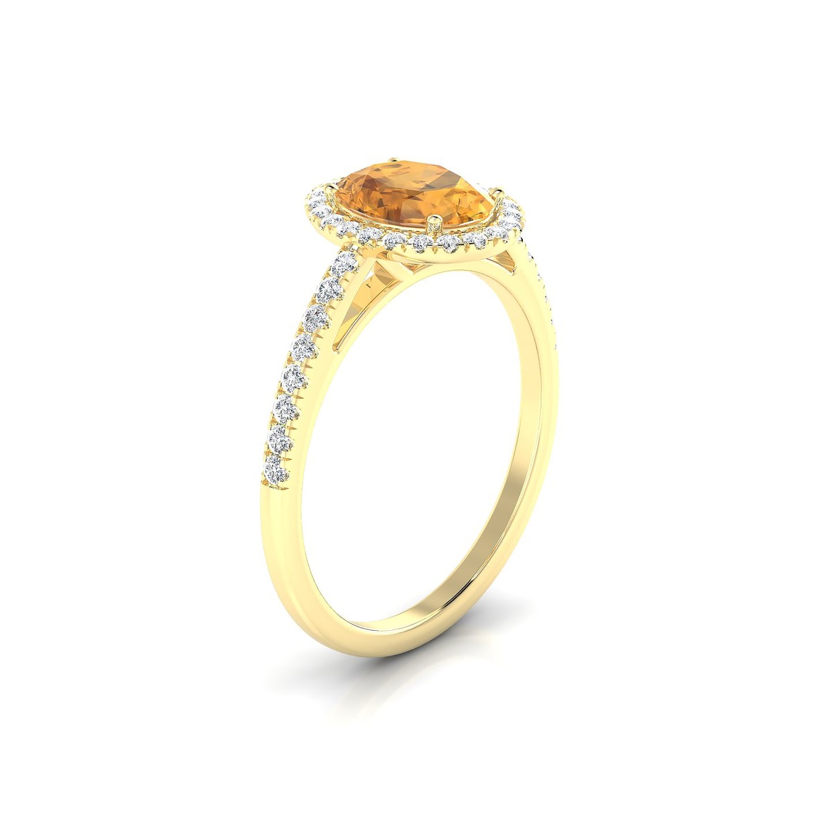 Sunrise | 18k Yellow Gold 8 x 6 mm Oval Citrine Ring