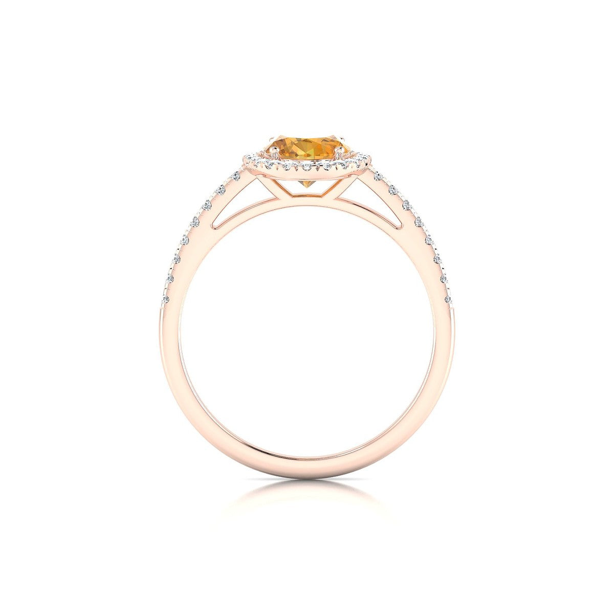 Sunrise | 18k Rose Gold 8 x 6 mm Oval Citrine Ring