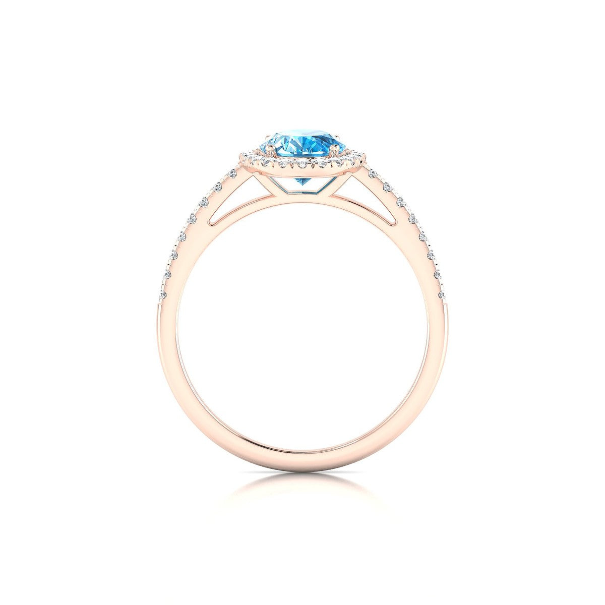 Sunrise | 18k Rose Gold 8 x 6 mm Oval Topaz Ring