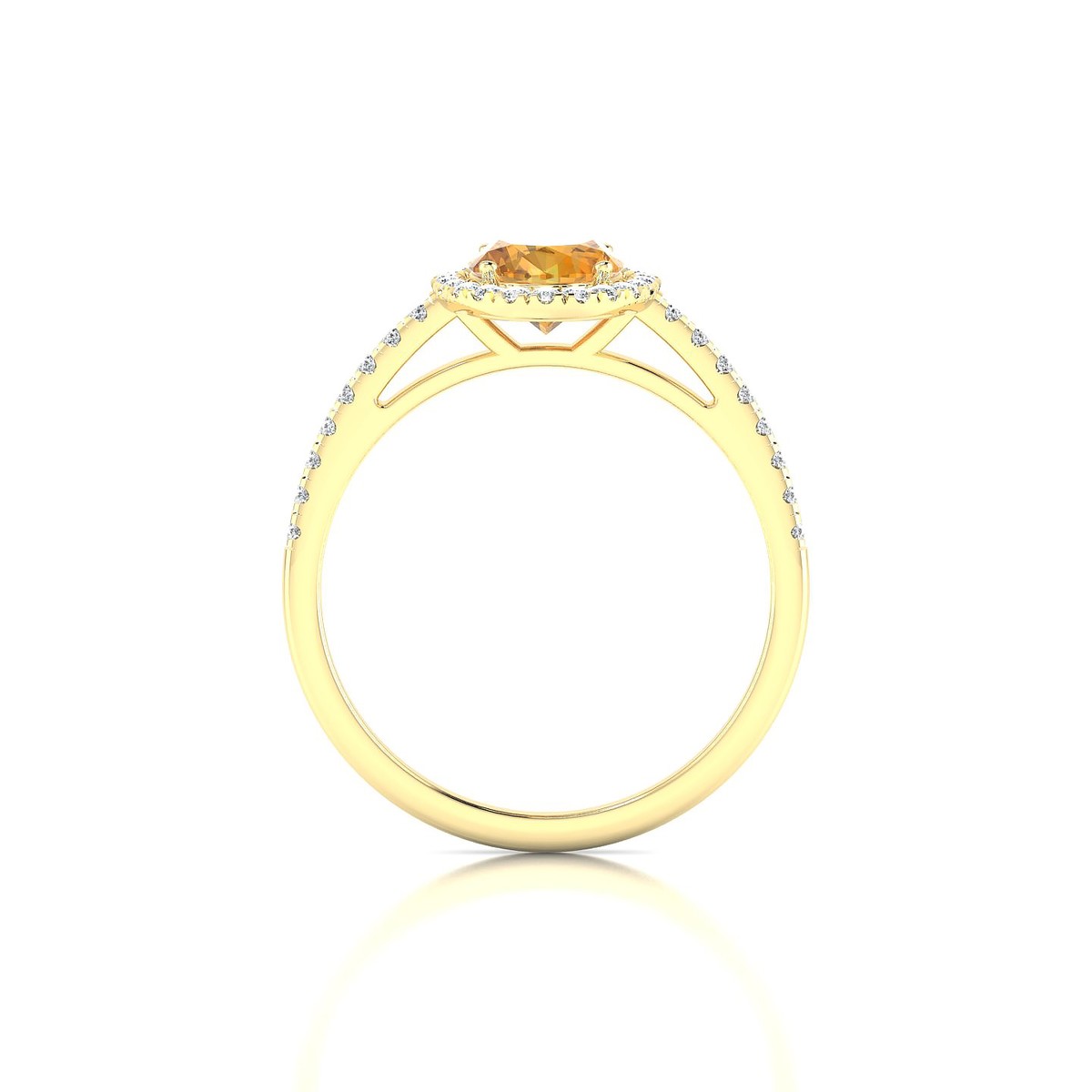 Sunrise | 18k Yellow Gold 8 x 6 mm Oval Citrine Ring