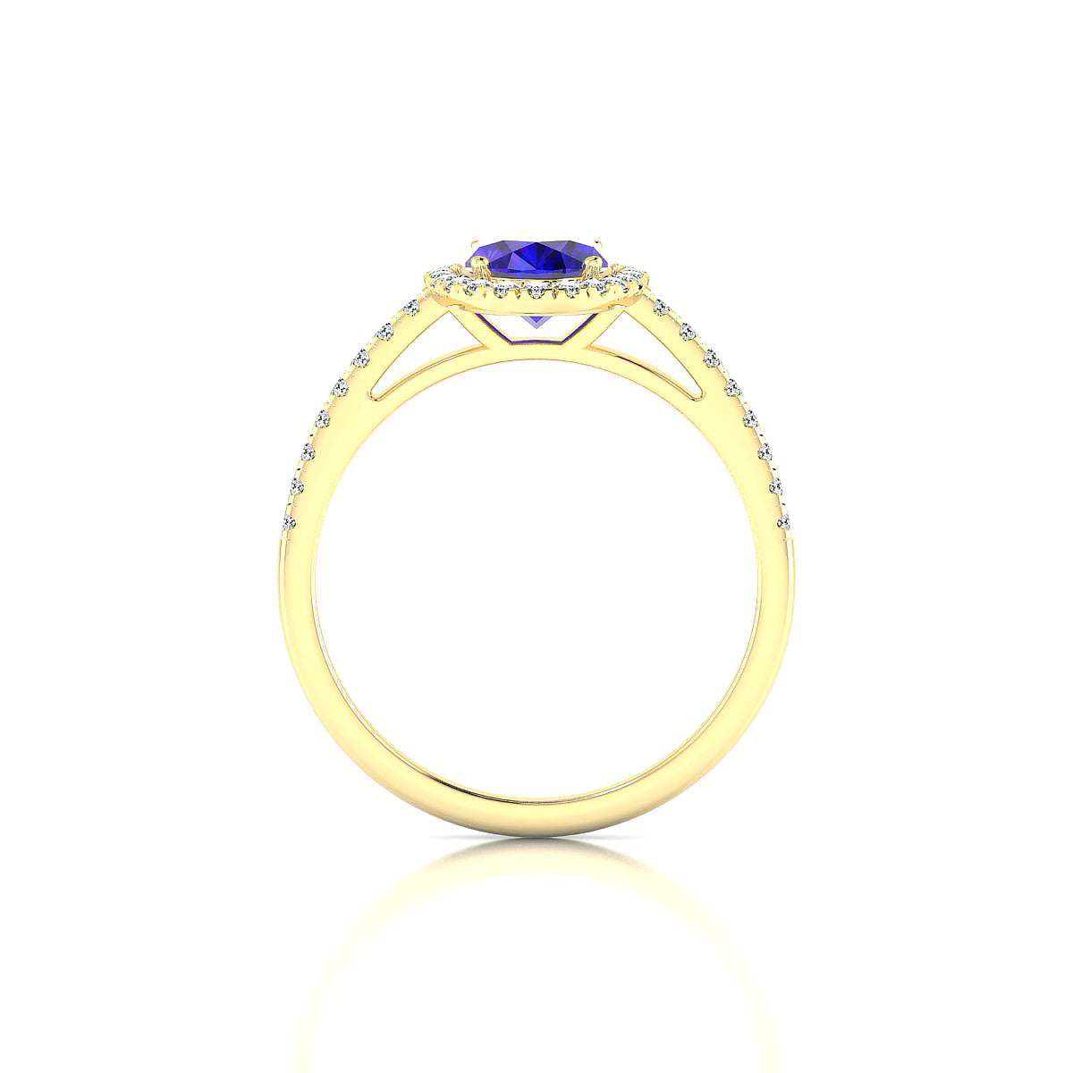 Sunrise | 18k Yellow Gold 8 x 6 mm Oval Tanzanite Ring