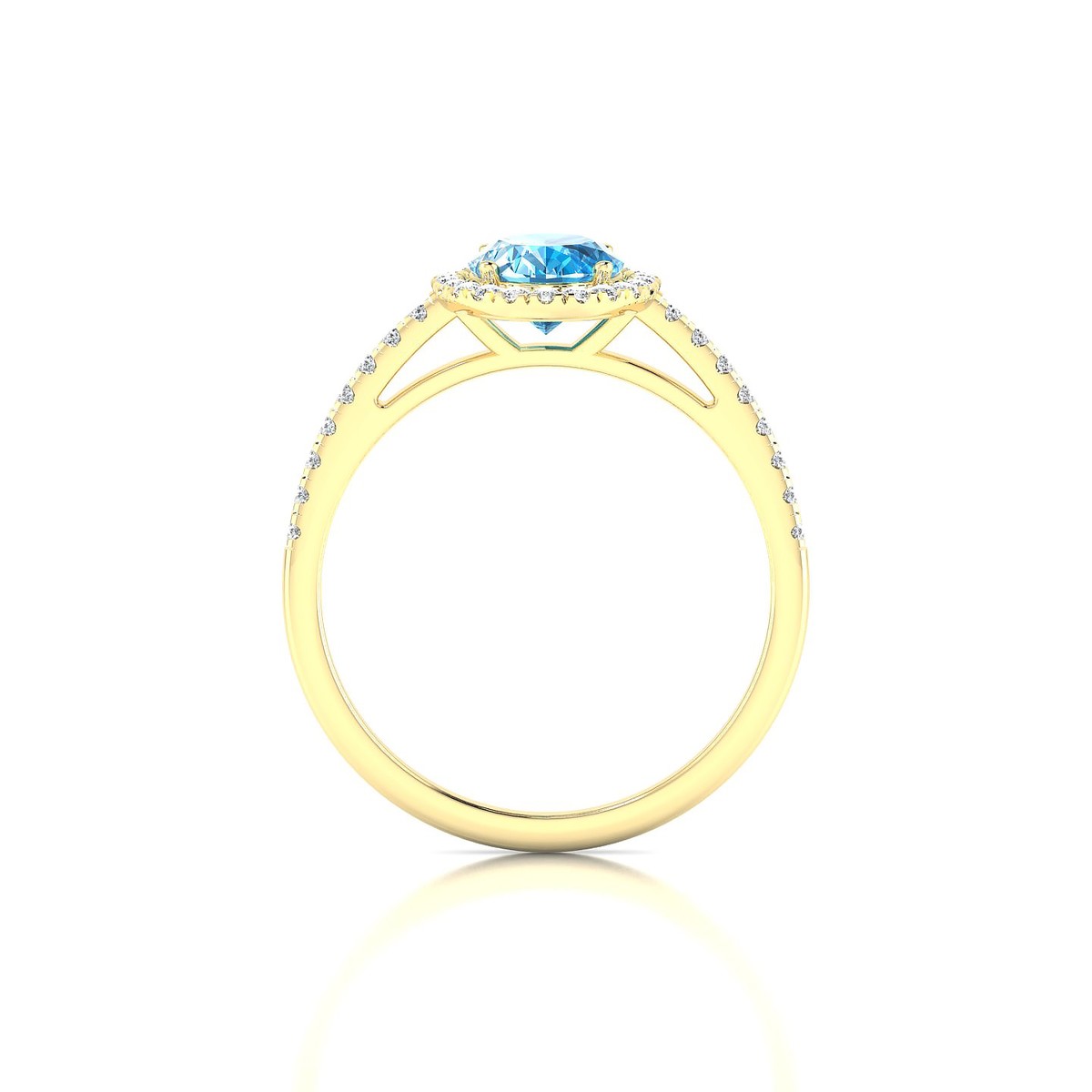 Sunrise | 18k Yellow Gold 8 x 6 mm Oval Topaz Ring