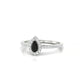 Sunrise | Bague Diamant Noir Poire