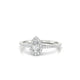 Sunrise | Halo Pear Diamond Ring