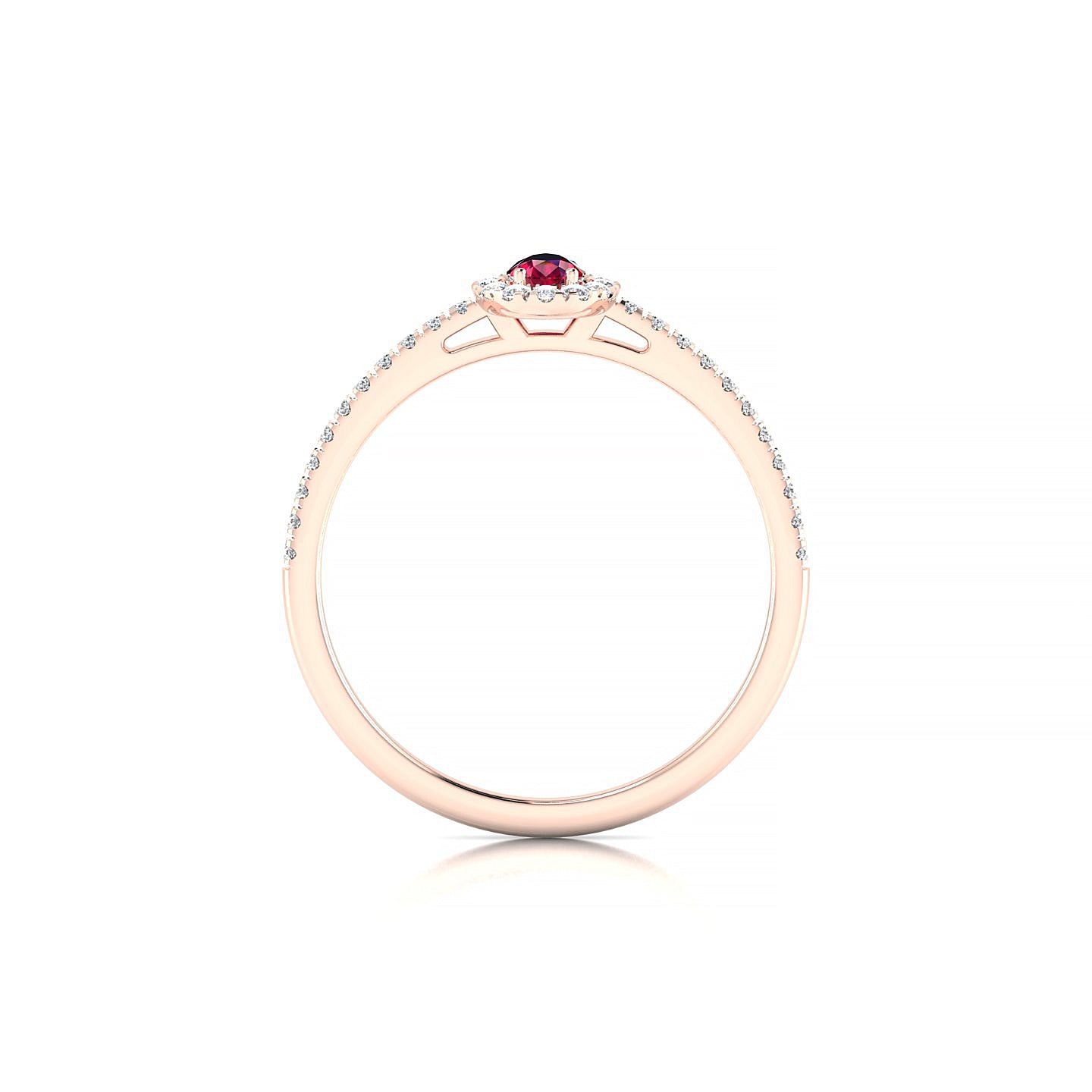 Sunrise | 18k Rose Gold 5 x 3 mm Pear Ruby Ring