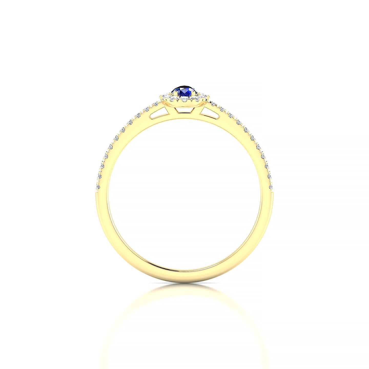 Sunrise | 18k Yellow Gold 5 x 3 mm Pear Sapphire Ring