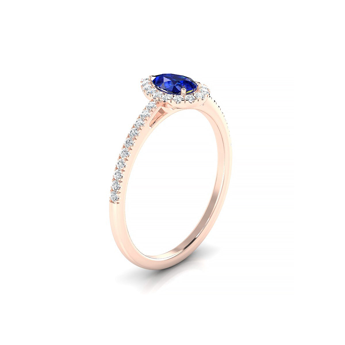 Sunrise | 18k Rose Gold 6 x 4 mm Pear Sapphire Ring
