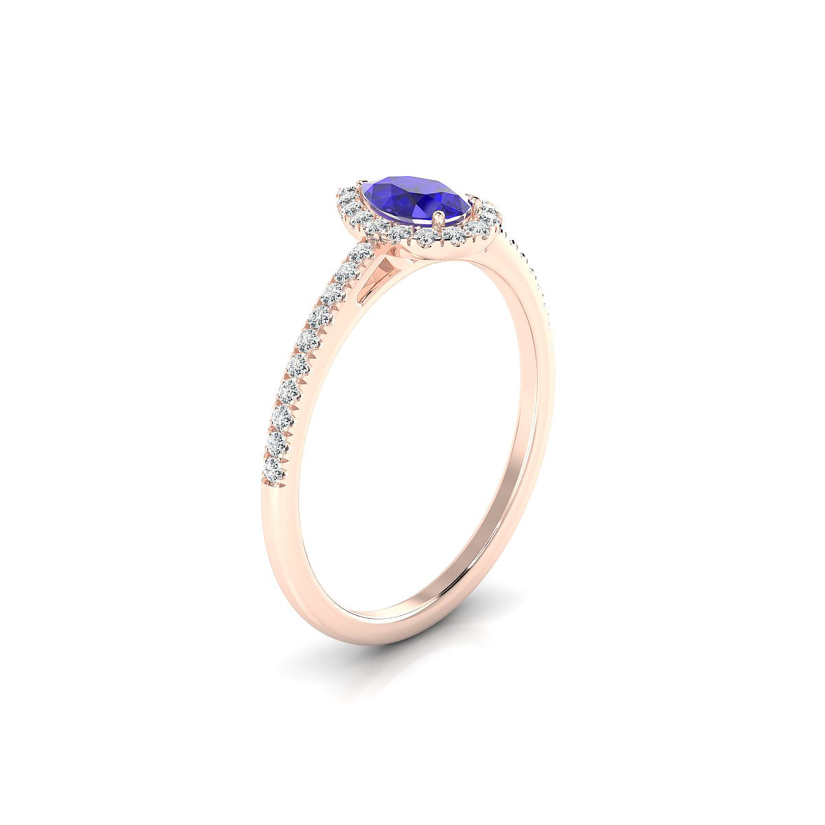 Sunrise | 18k Rose Gold 6 x 4 mm Pear Tanzanite Ring