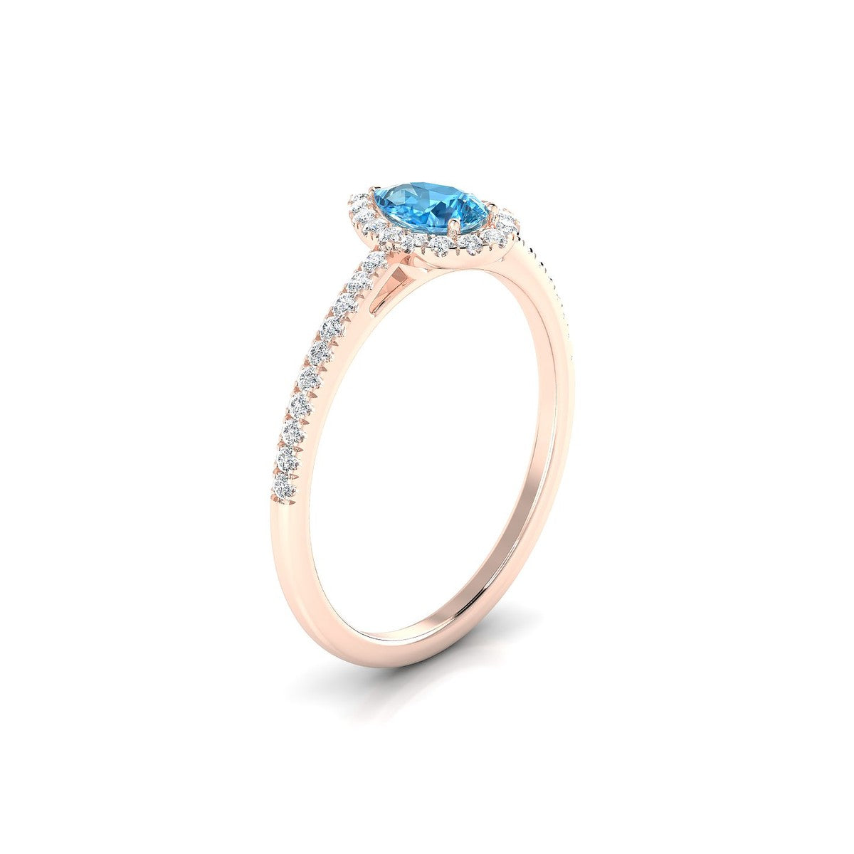 Sunrise | 18k Rose Gold 6 x 4 mm Pear Topaz Ring