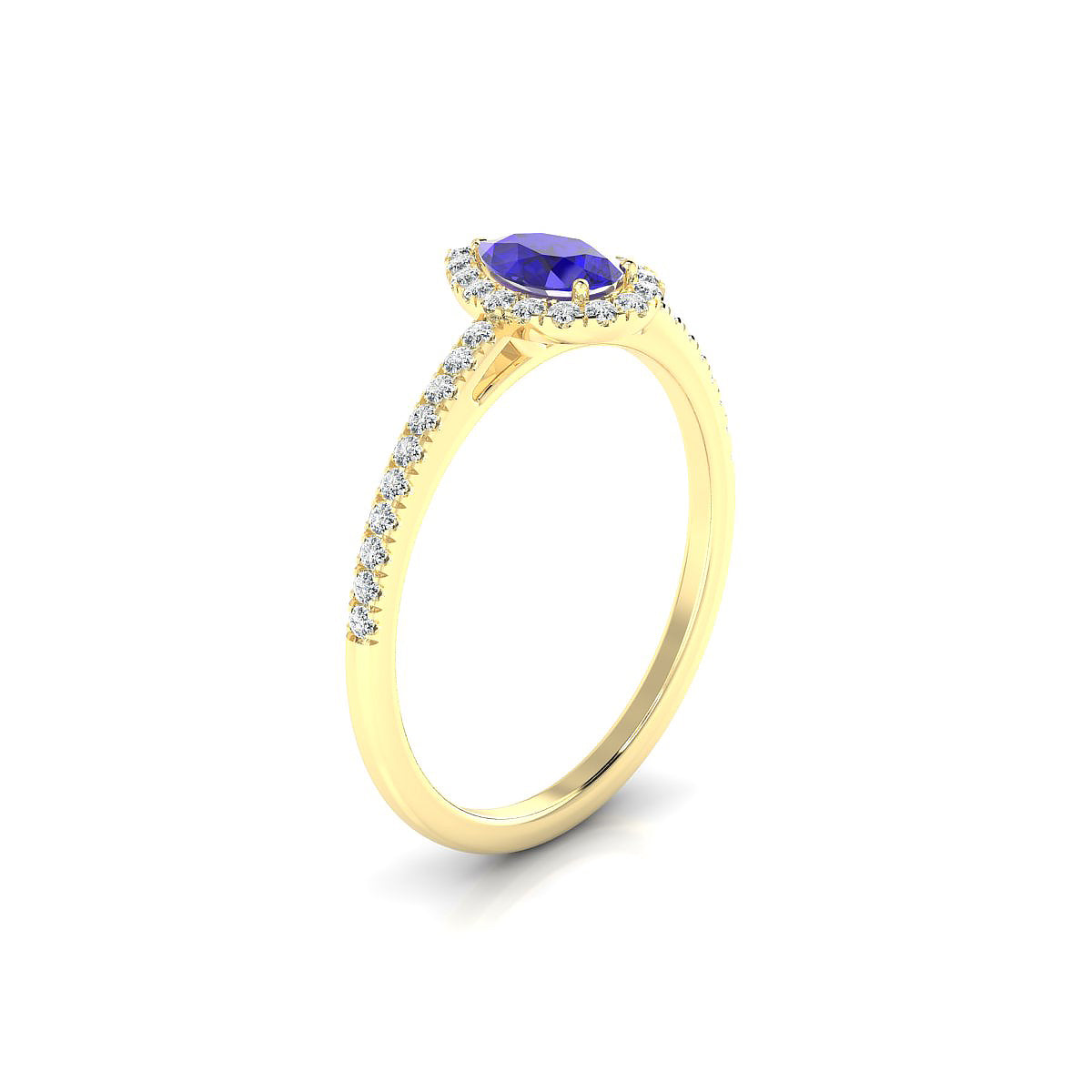 Sunrise | 18k Yellow Gold 6 x 4 mm Pear Tanzanite Ring