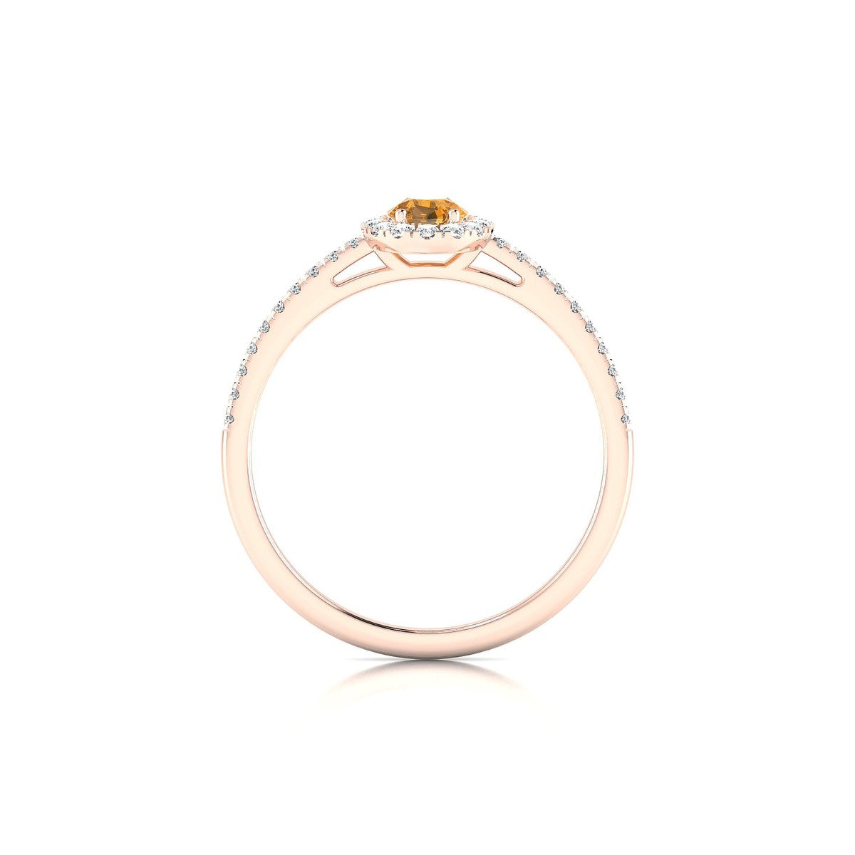 Sunrise | 18k Rose Gold 6 x 4 mm Pear Citrine Ring