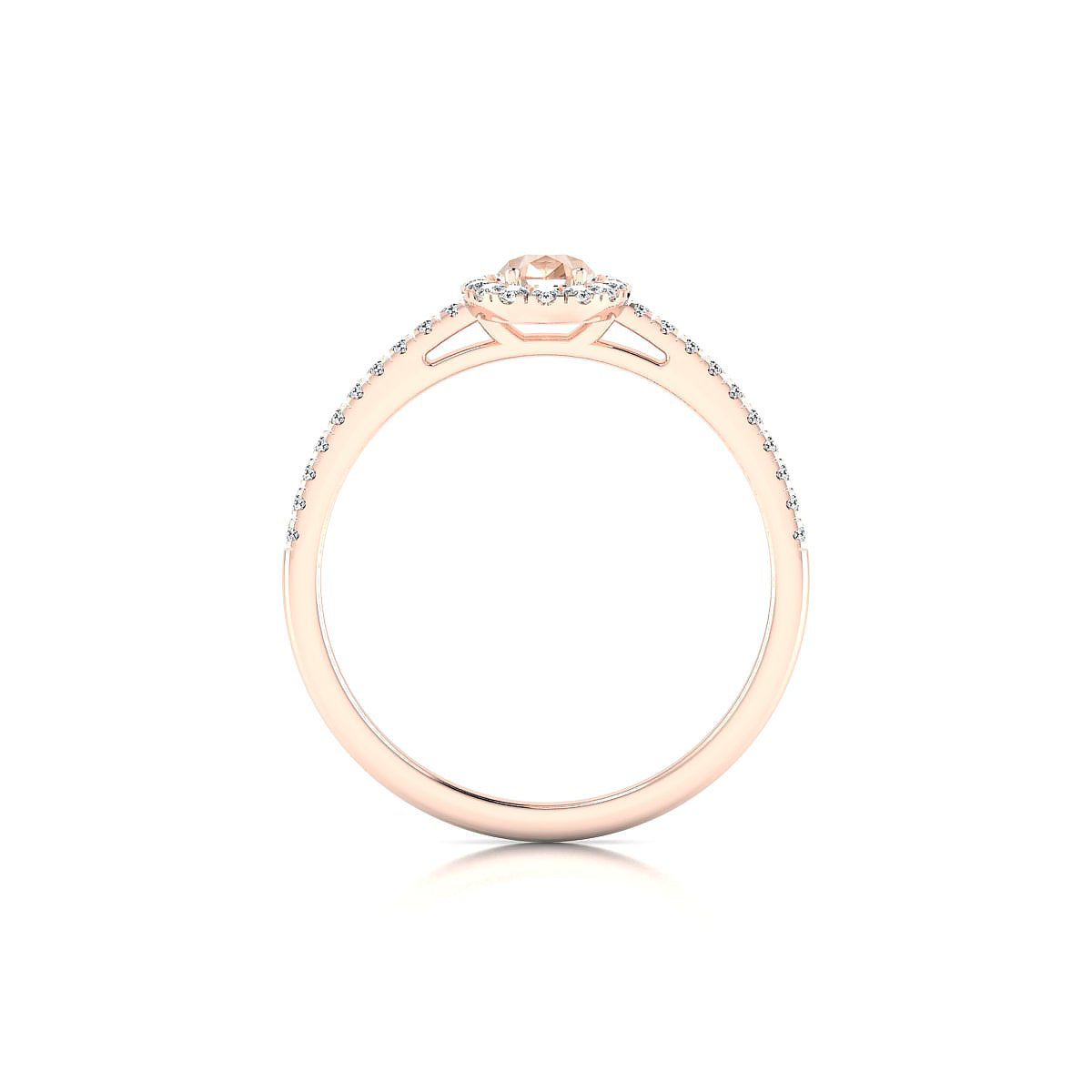 Sunrise | 18k Rose Gold 6 x 4 mm Pear Morganite Ring