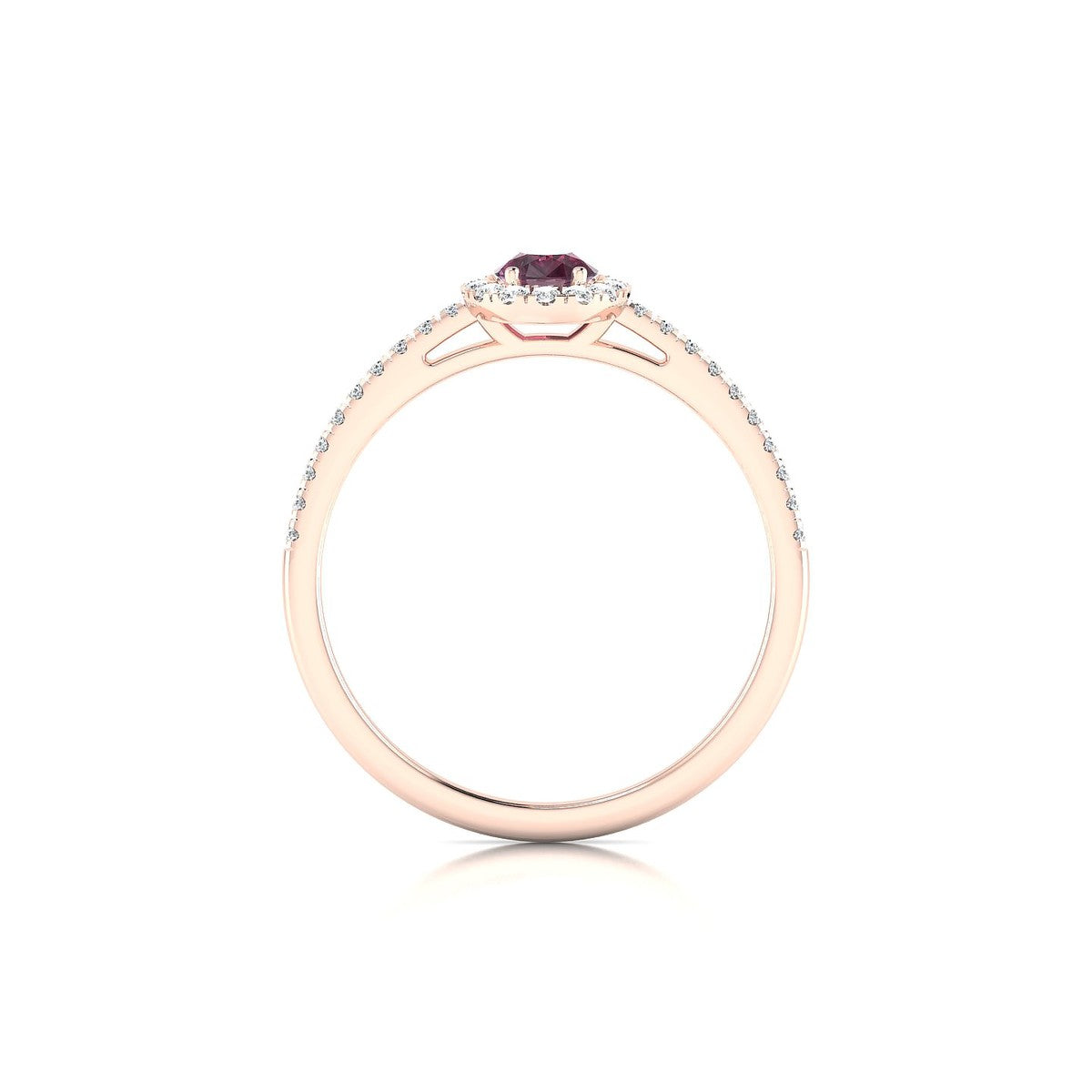 Sunrise | 18k Rose Gold 6 x 4 mm Pear Rhodolite Ring