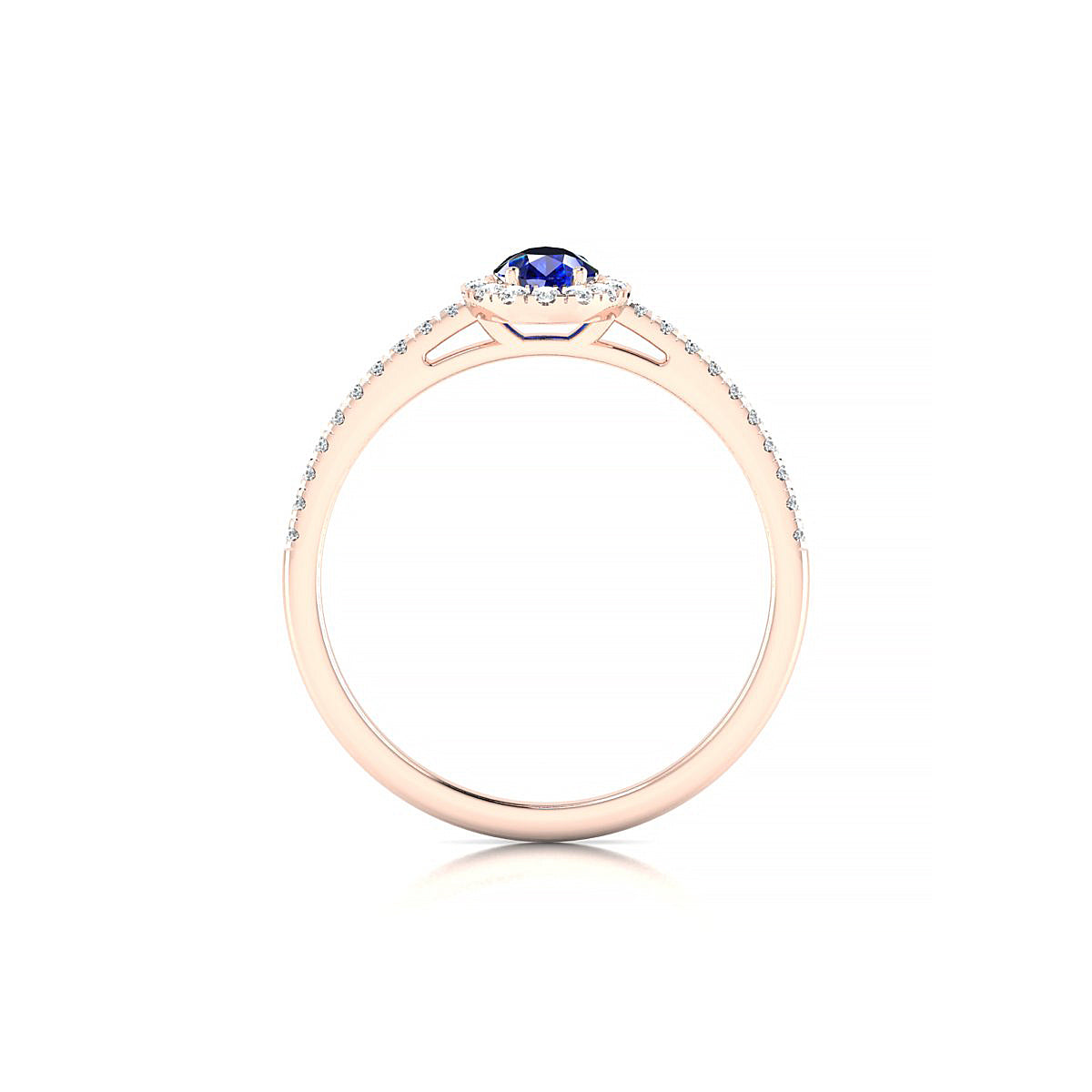 Sunrise | 18k Rose Gold 6 x 4 mm Pear Sapphire Ring