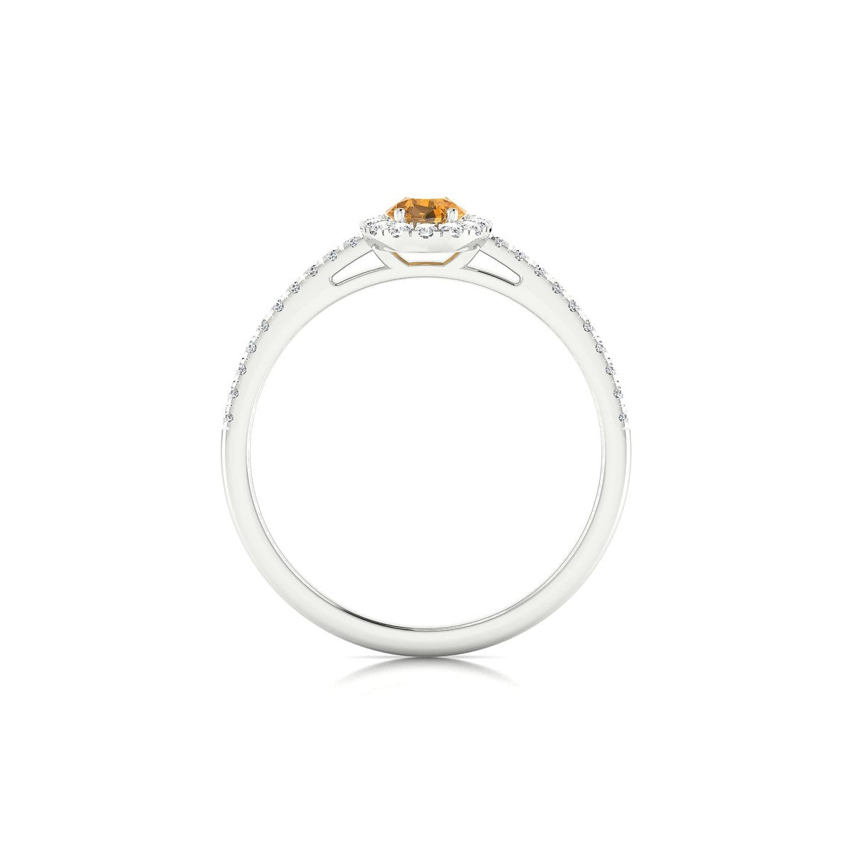 Sunrise | 18k White Gold 6 x 4 mm Pear Citrine Ring