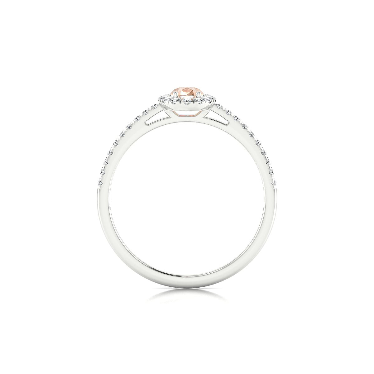 Sunrise | 18k White Gold 6 x 4 mm Pear Morganite Ring