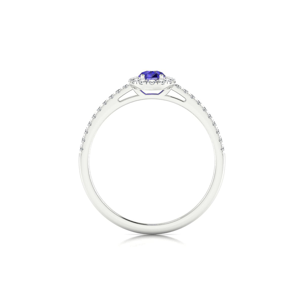 Sunrise | 18k White Gold 6 x 4 mm Pear Tanzanite Ring