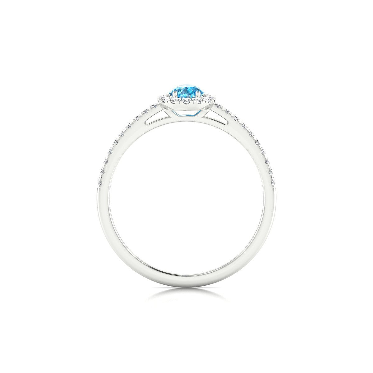 Sunrise | 18k White Gold 6 x 4 mm Pear Topaz Ring