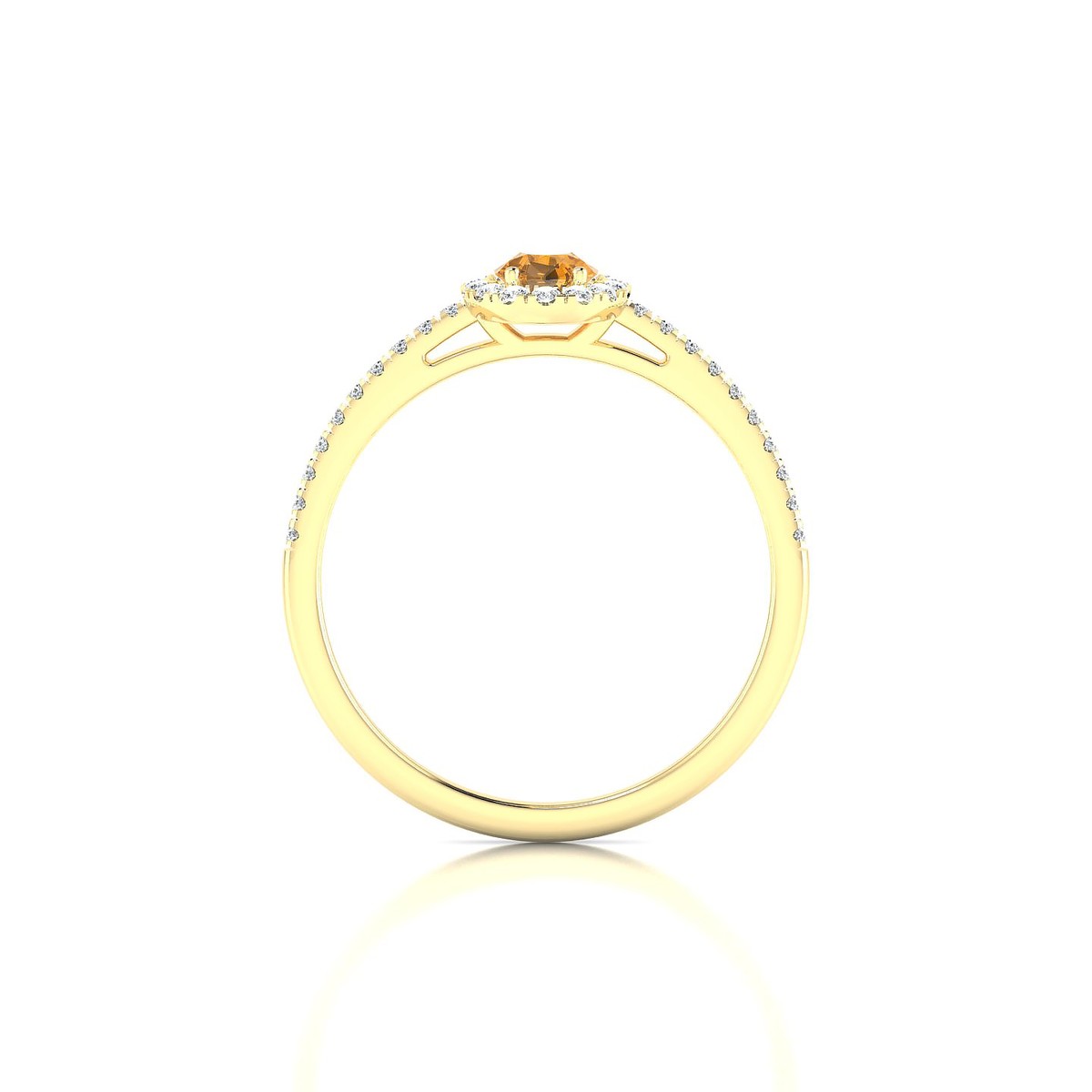 Sunrise | 18k Yellow Gold 6 x 4 mm Pear Citrine Ring