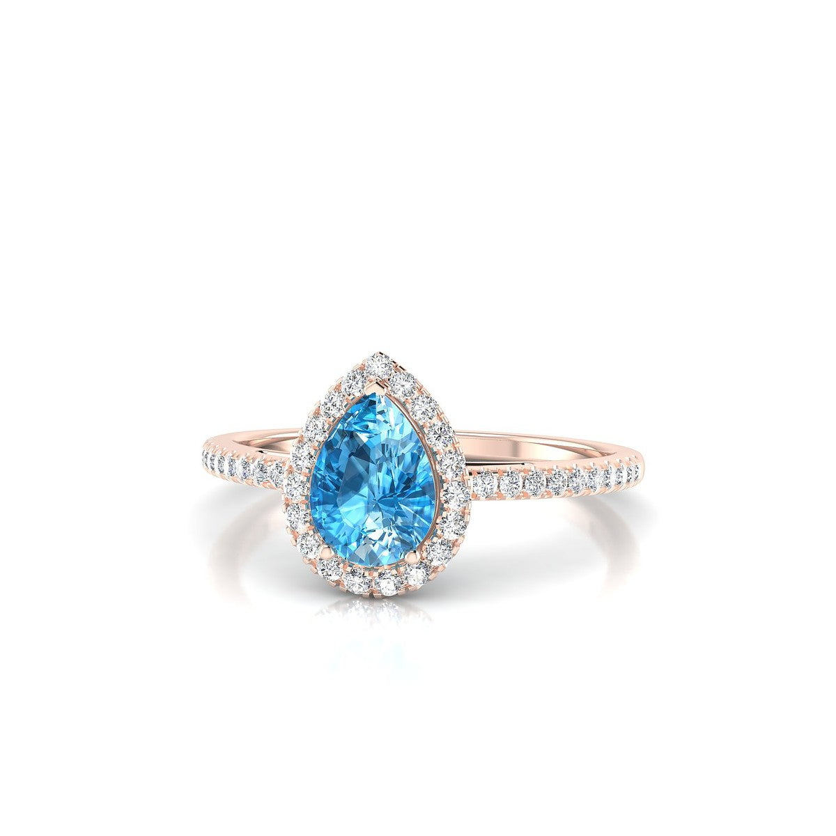 Sunrise | 18k Rose Gold 7 x 5 mm Pear Topaz Ring