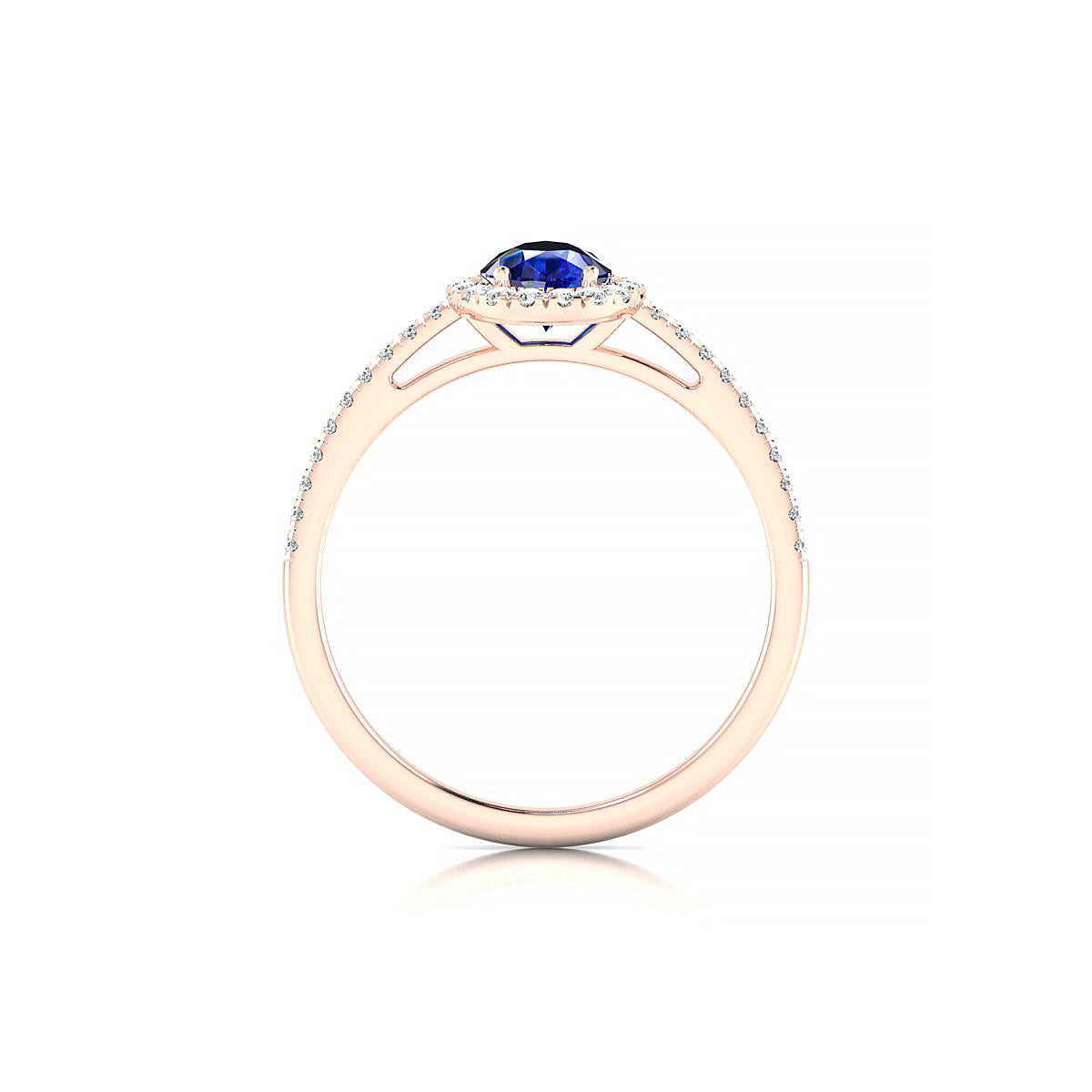 Sunrise | 18k Rose Gold 7 x 5 mm Pear Sapphire Ring
