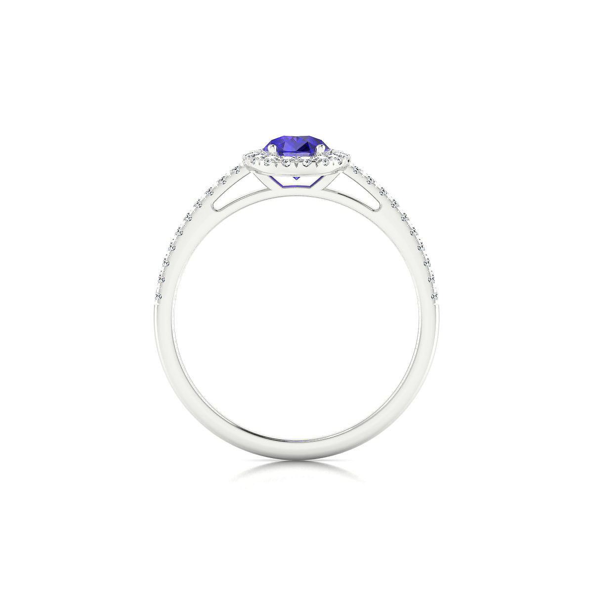 Sunrise | 18k White Gold 7 x 5 mm Pear Tanzanite Ring