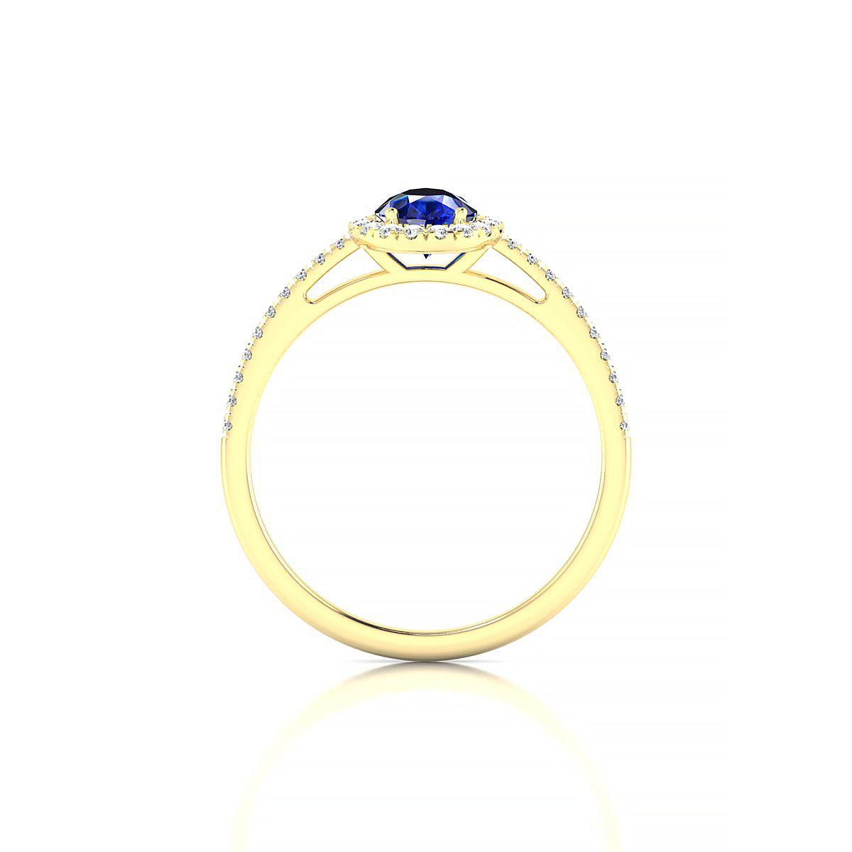Sunrise | 18k Yellow Gold 7 x 5 mm Pear Sapphire Ring