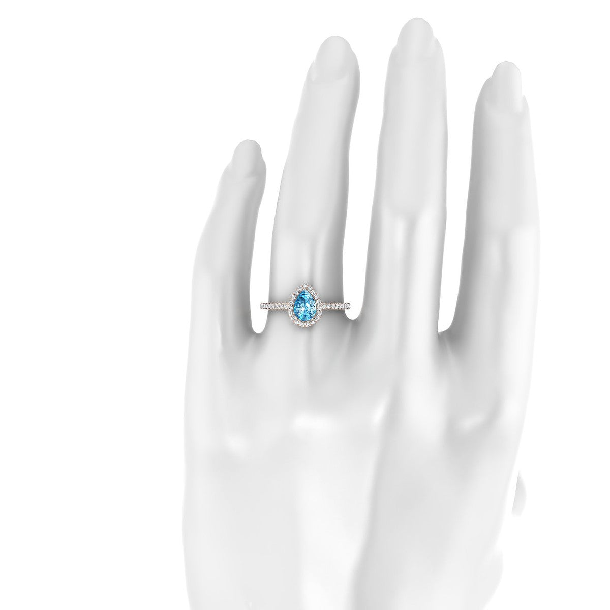 Sunrise | 18k Rose Gold 7 x 5 mm Pear Topaz Ring