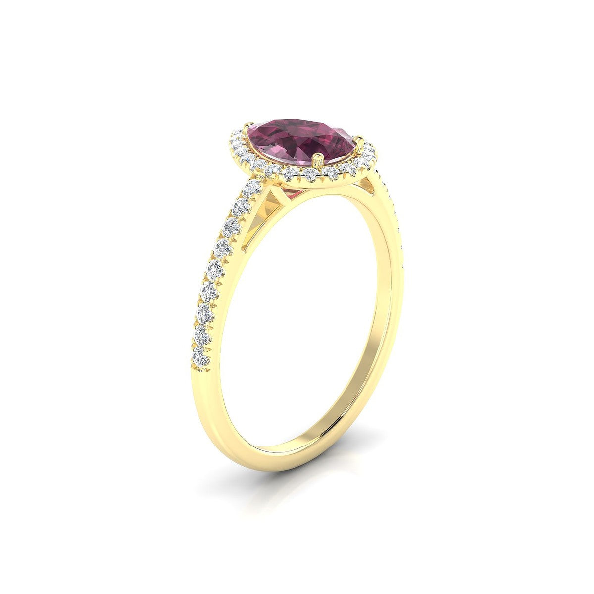 Sunrise | 18k Yellow Gold 8 x 6 mm Pear Rhodolite Ring