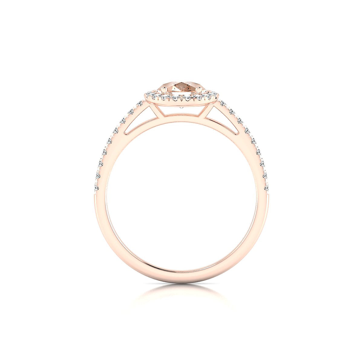 Sunrise | 18k Rose Gold 8 x 6 mm Pear Morganite Ring