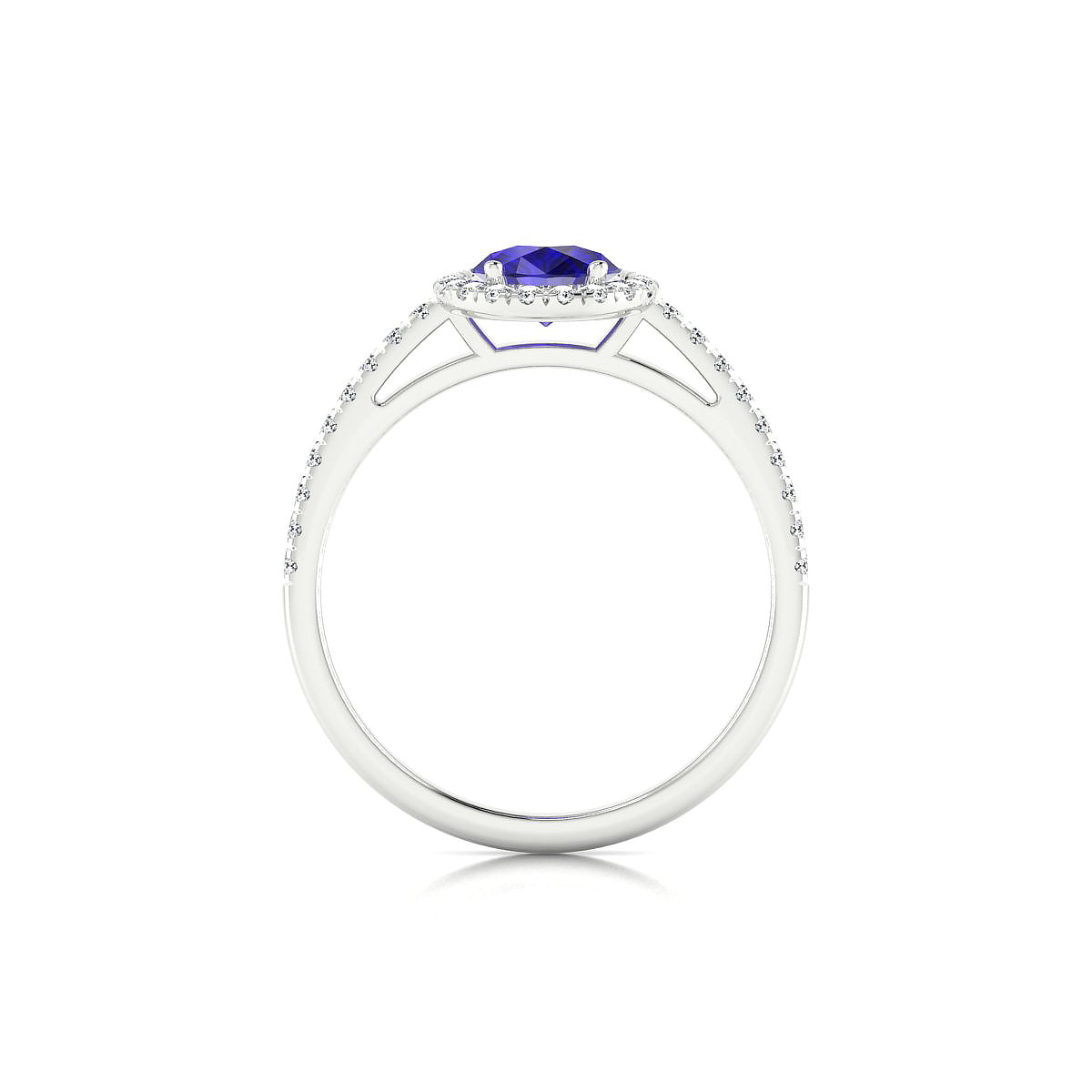 Sunrise | 18k White Gold 8 x 6 mm Pear Tanzanite Ring