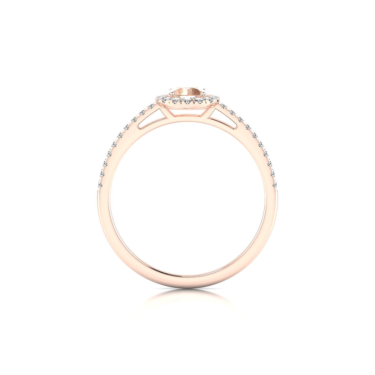 Sunrise | 18k Rose Gold 4.5 mm Round Morganite Ring