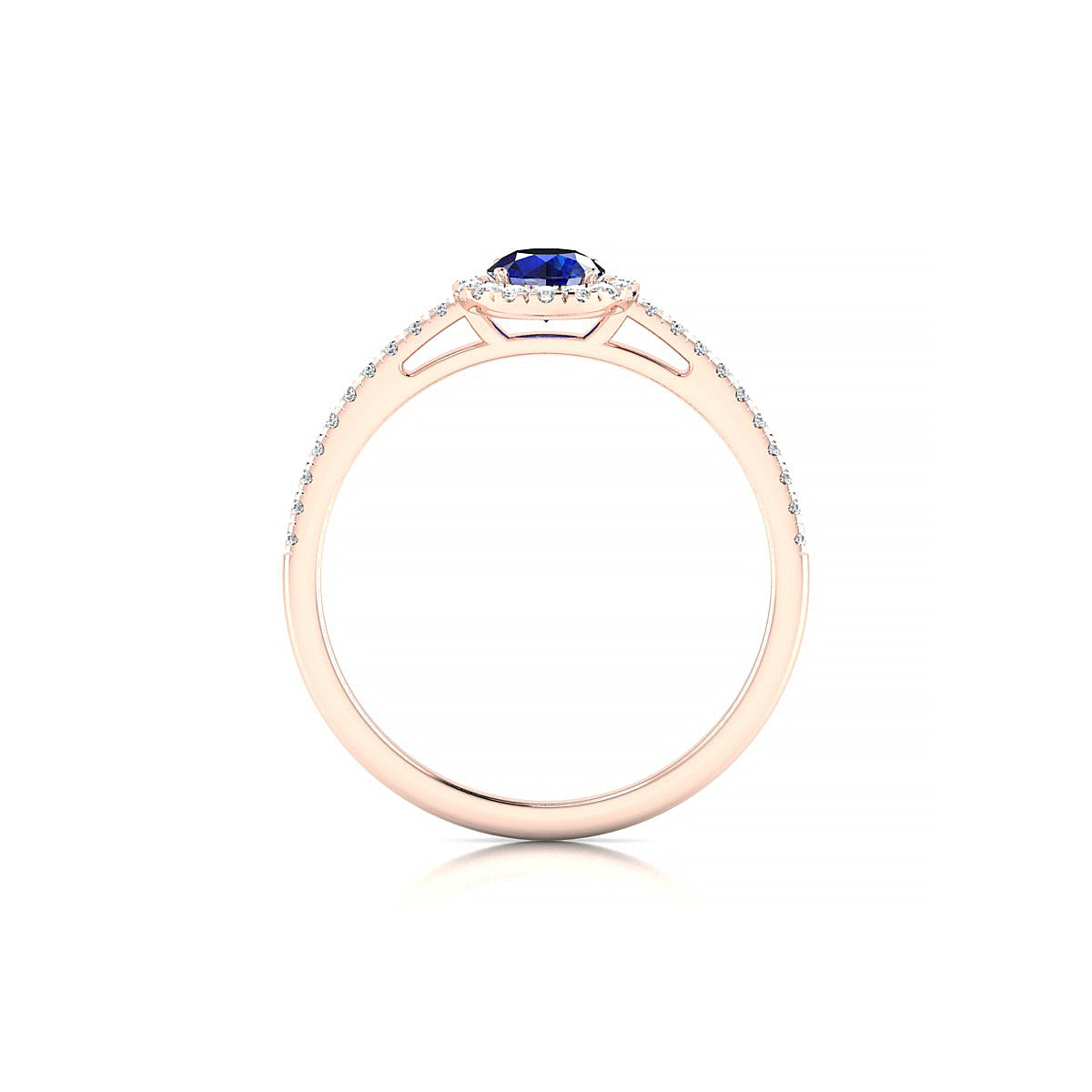Sunrise | 18k Rose Gold 4.5 mm Round Sapphire Ring