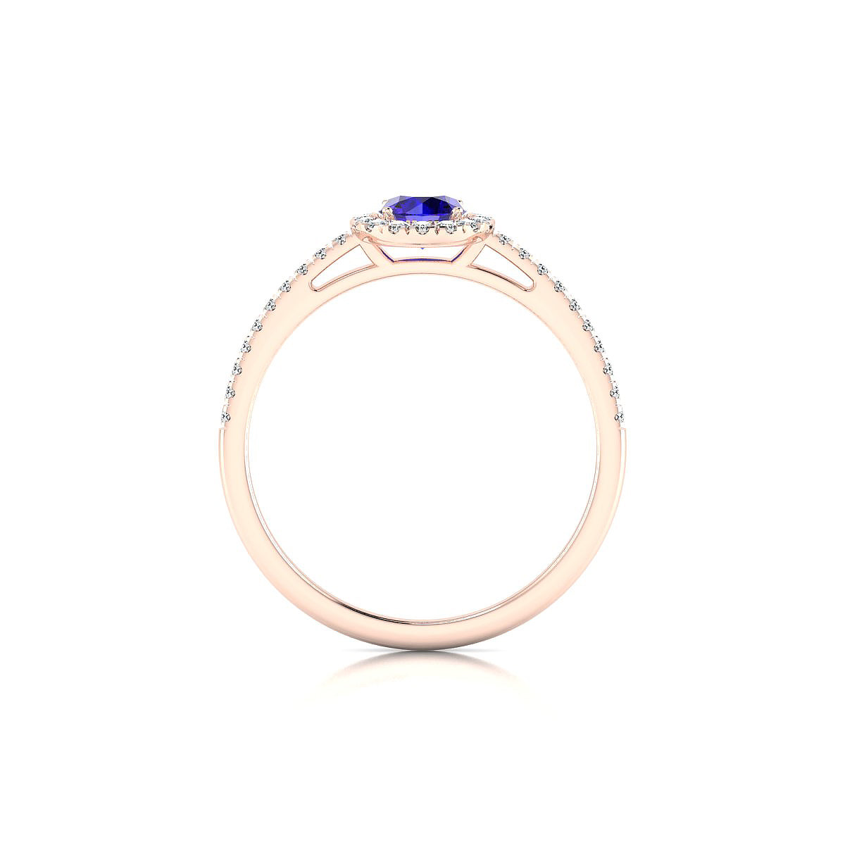 Sunrise | 18k Rose Gold 4.5 mm Round Tanzanite Ring