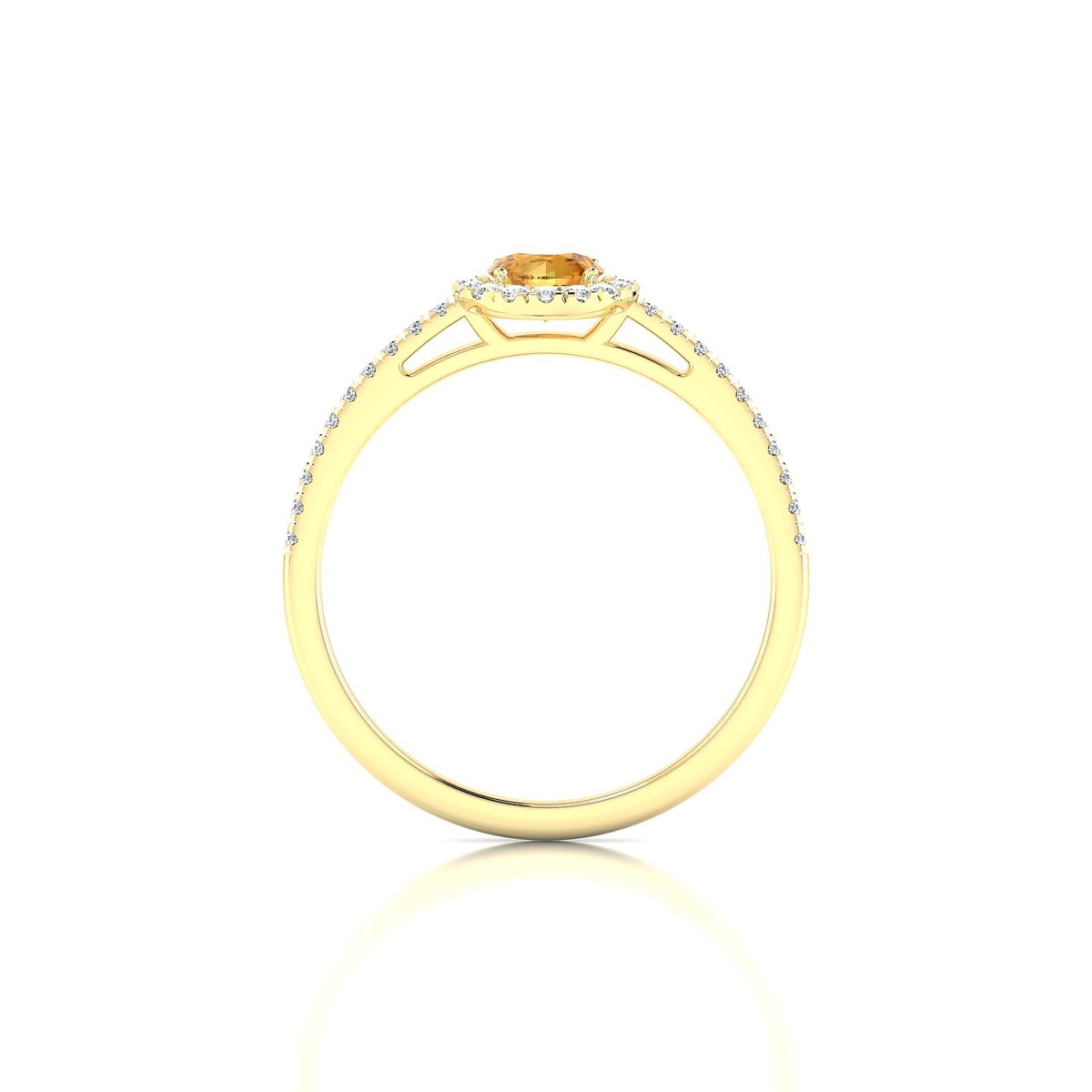 Sunrise | 18k Yellow Gold 4.5 mm Round Citrine Ring