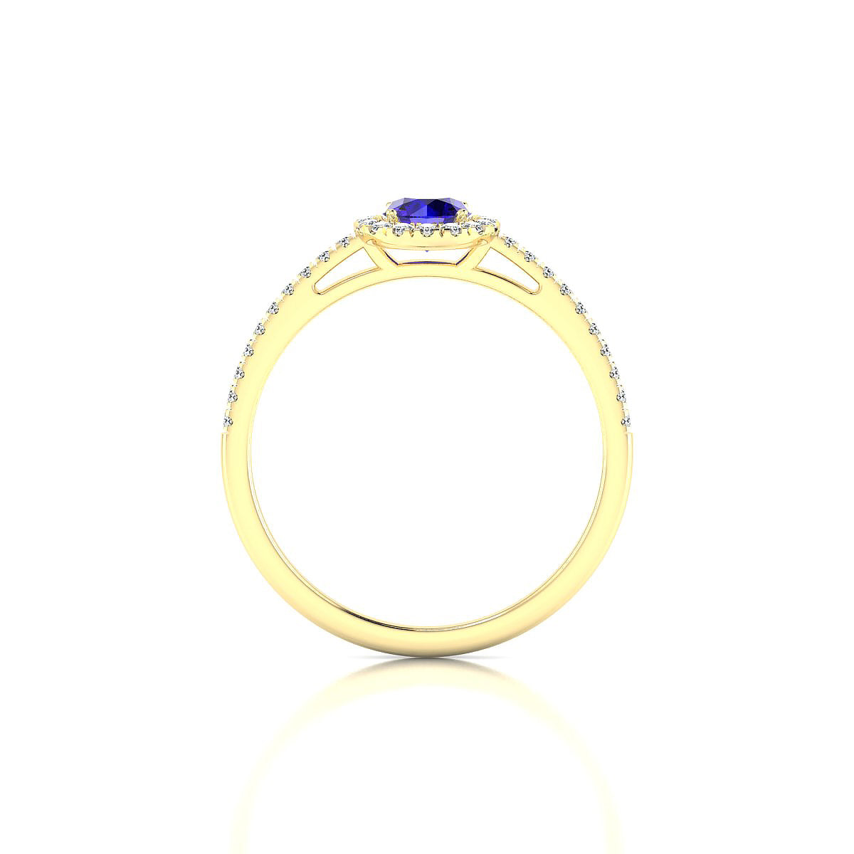 Sunrise | 18k Yellow Gold 4.5 mm Round Tanzanite Ring