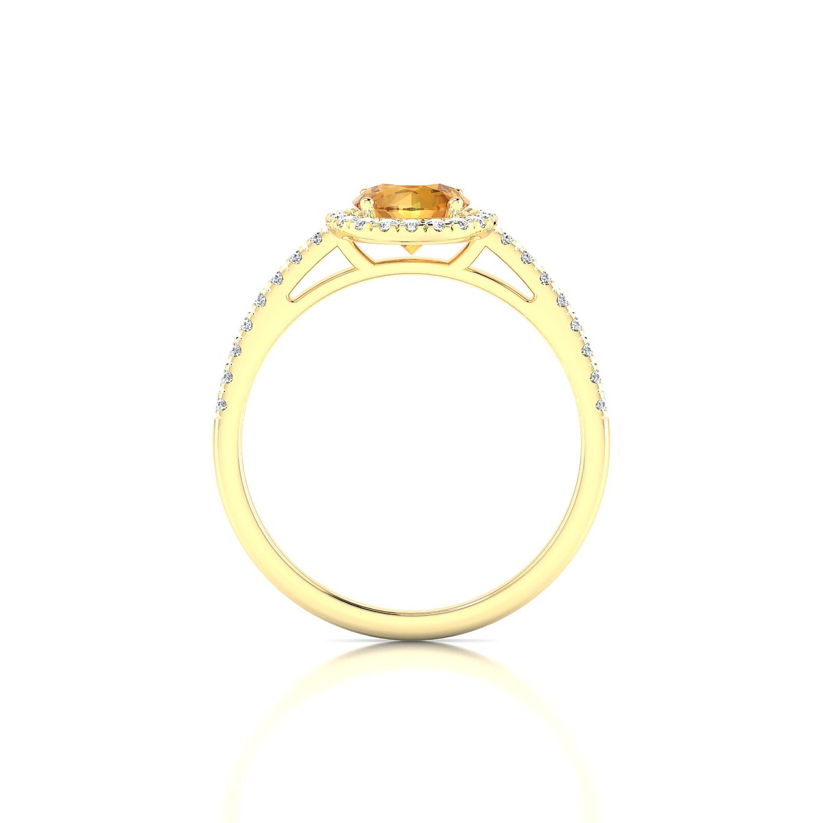 Sunrise | 18k Yellow Gold 6 mm Round Citrine Ring