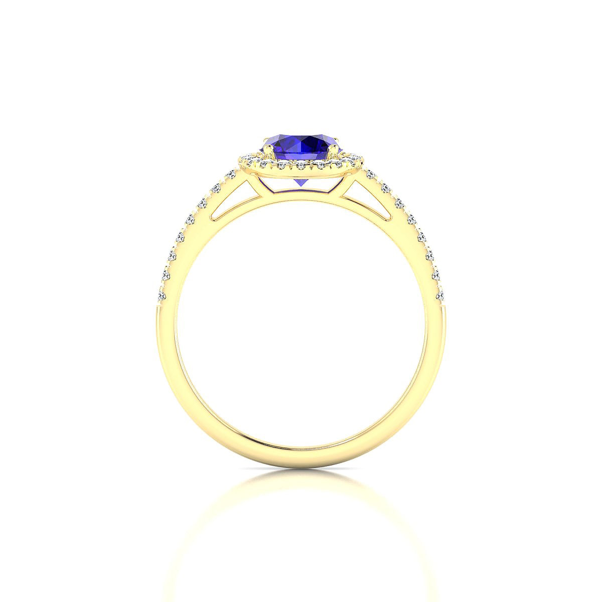 Sunrise | 18k Yellow Gold 6 mm Round Tanzanite Ring
