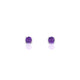 Suspense | Round Amethyst Earrings