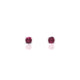 Suspense | Round Rhodolite Earrings