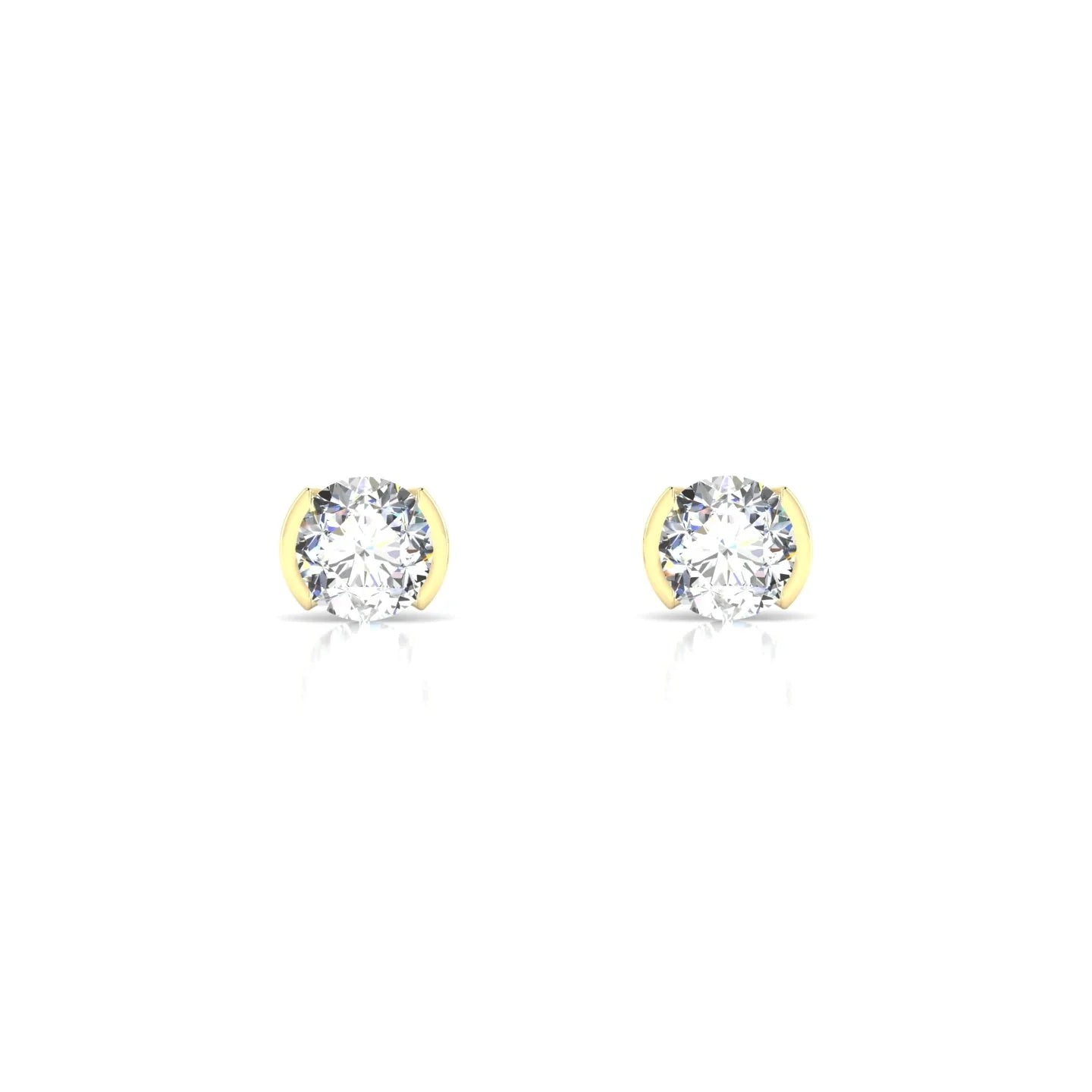 Suspense | 18k Yellow Gold 4.2 mm Round Diamond Earrings