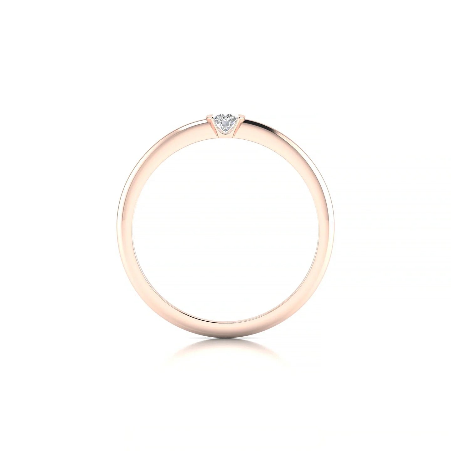 Suspense | 18k Rose Gold 3 mm Round Diamond Ring