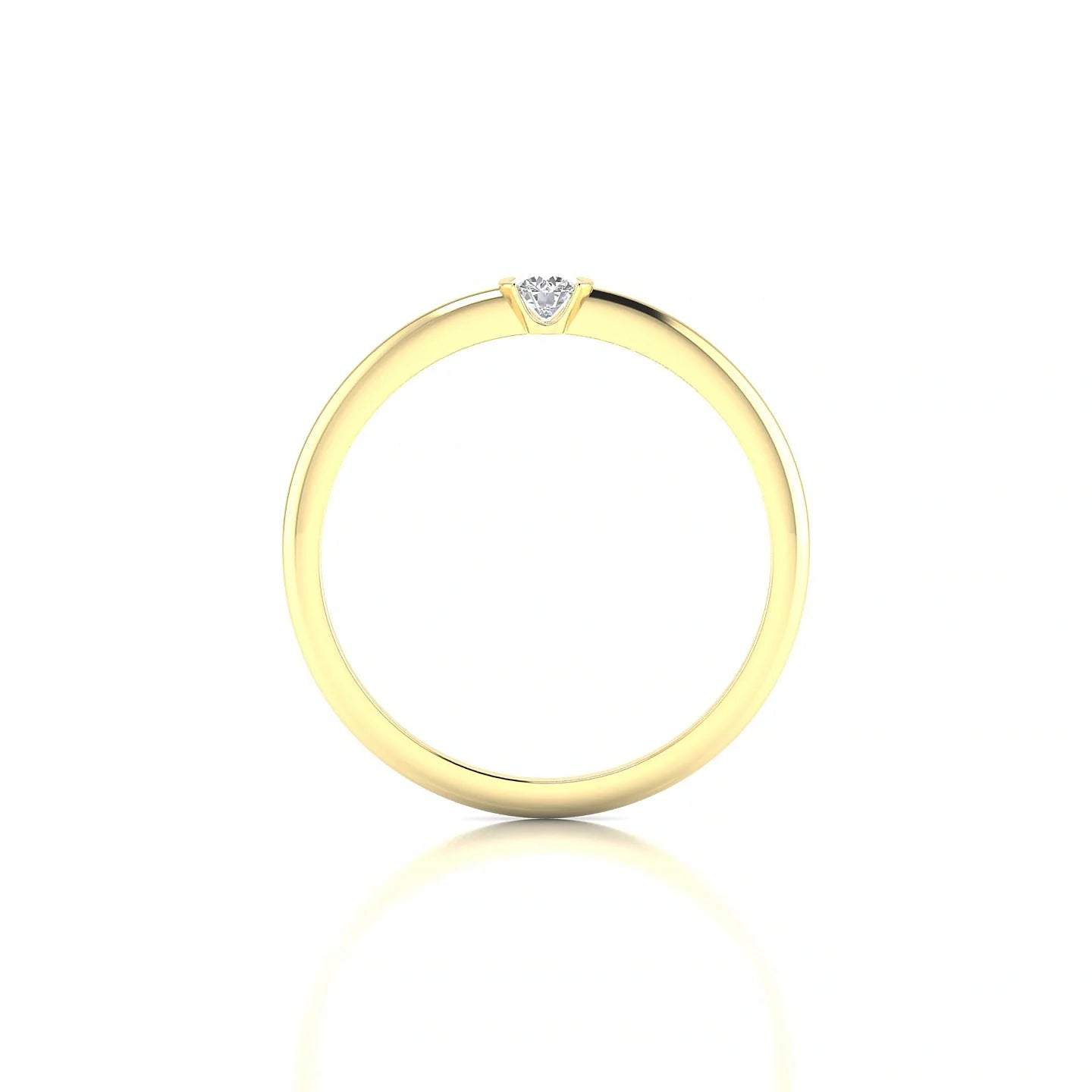 Suspense | 18k Yellow Gold 3 mm Round Diamond Ring