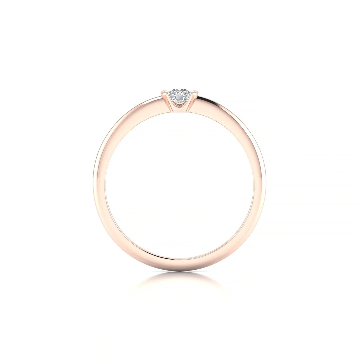 Suspense | 18k Rose Gold 3.7 mm Round Diamond Ring
