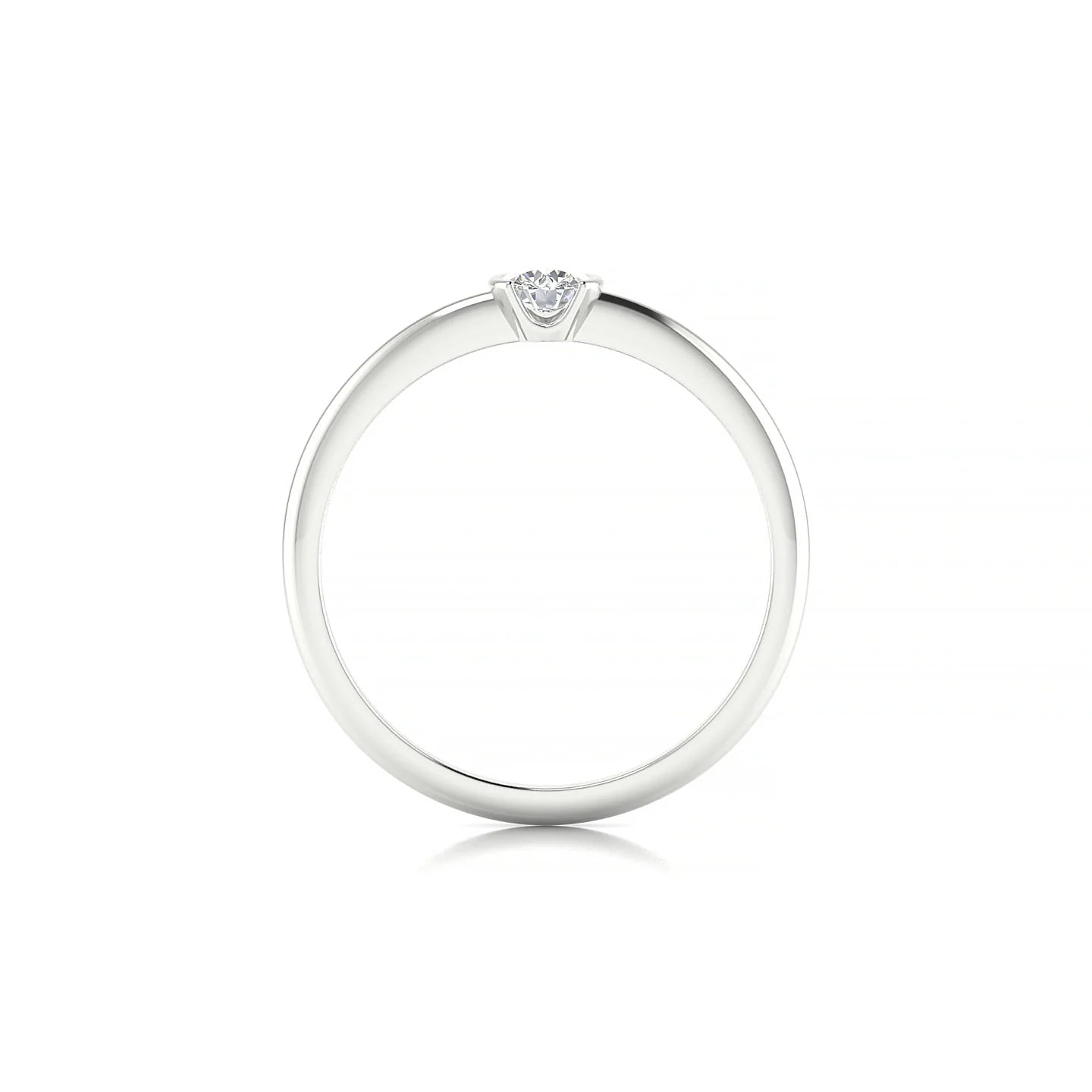 Suspense | 18k White Gold 3.7 mm Round Diamond Ring
