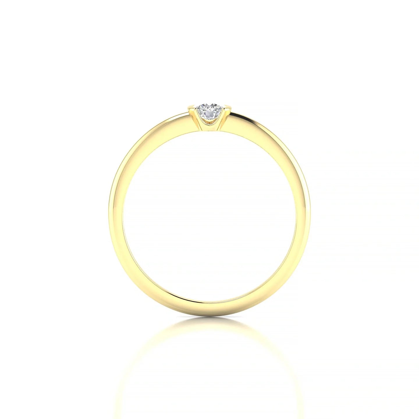 Suspense | 18k Yellow Gold 3.7 mm Round Diamond Ring