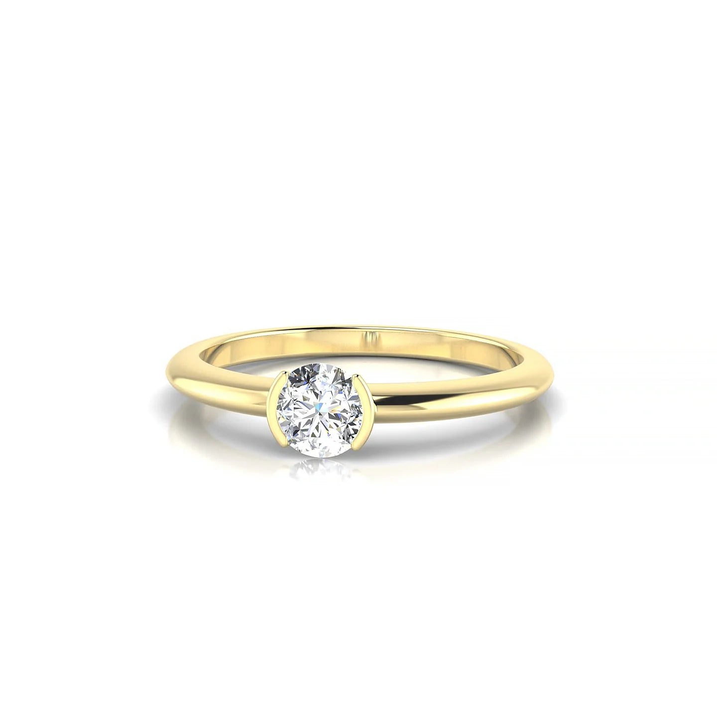 Suspense | 18k Yellow Gold 4.2 mm Round Diamond Ring