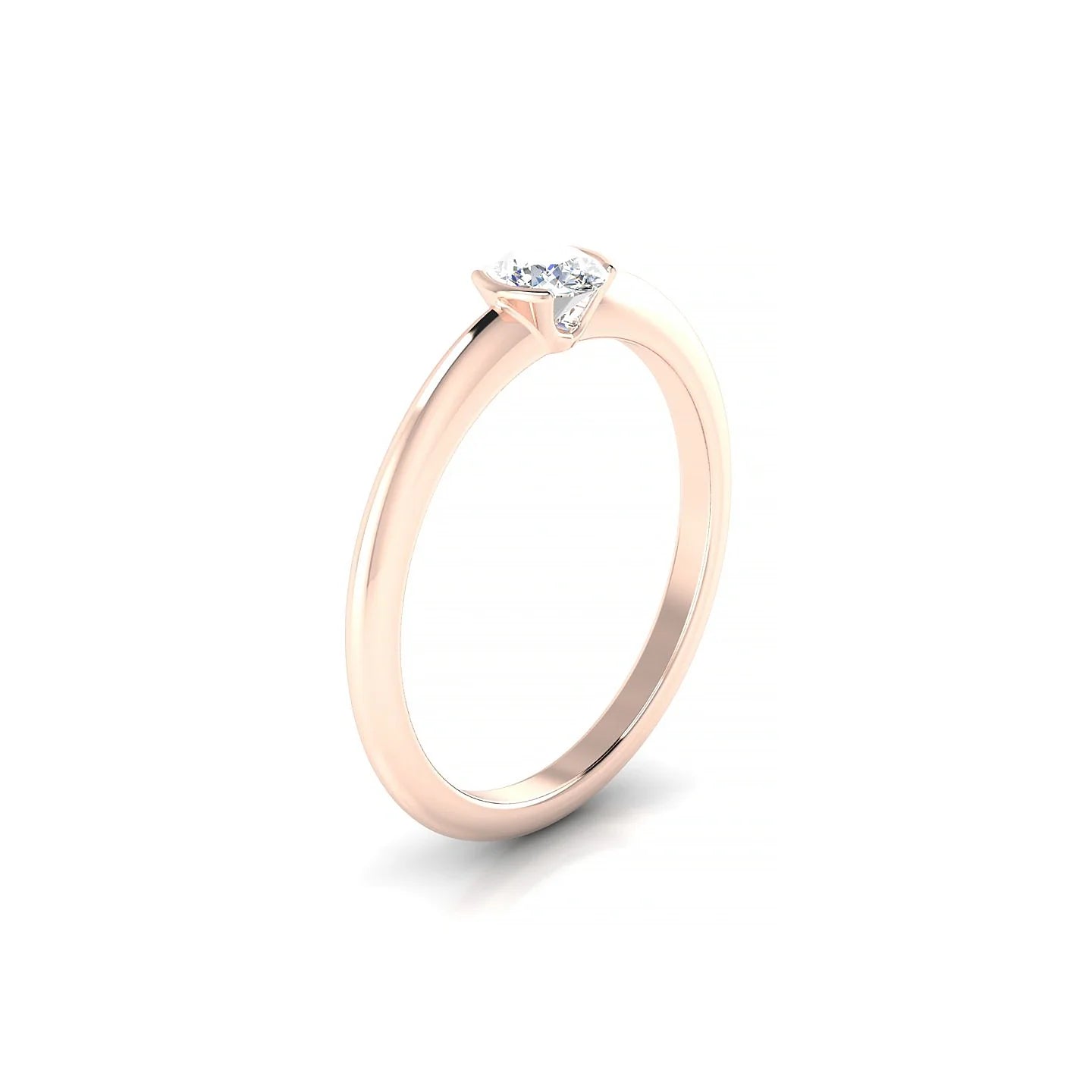 Suspense | 18k Rose Gold 4.2 mm Round Diamond Ring