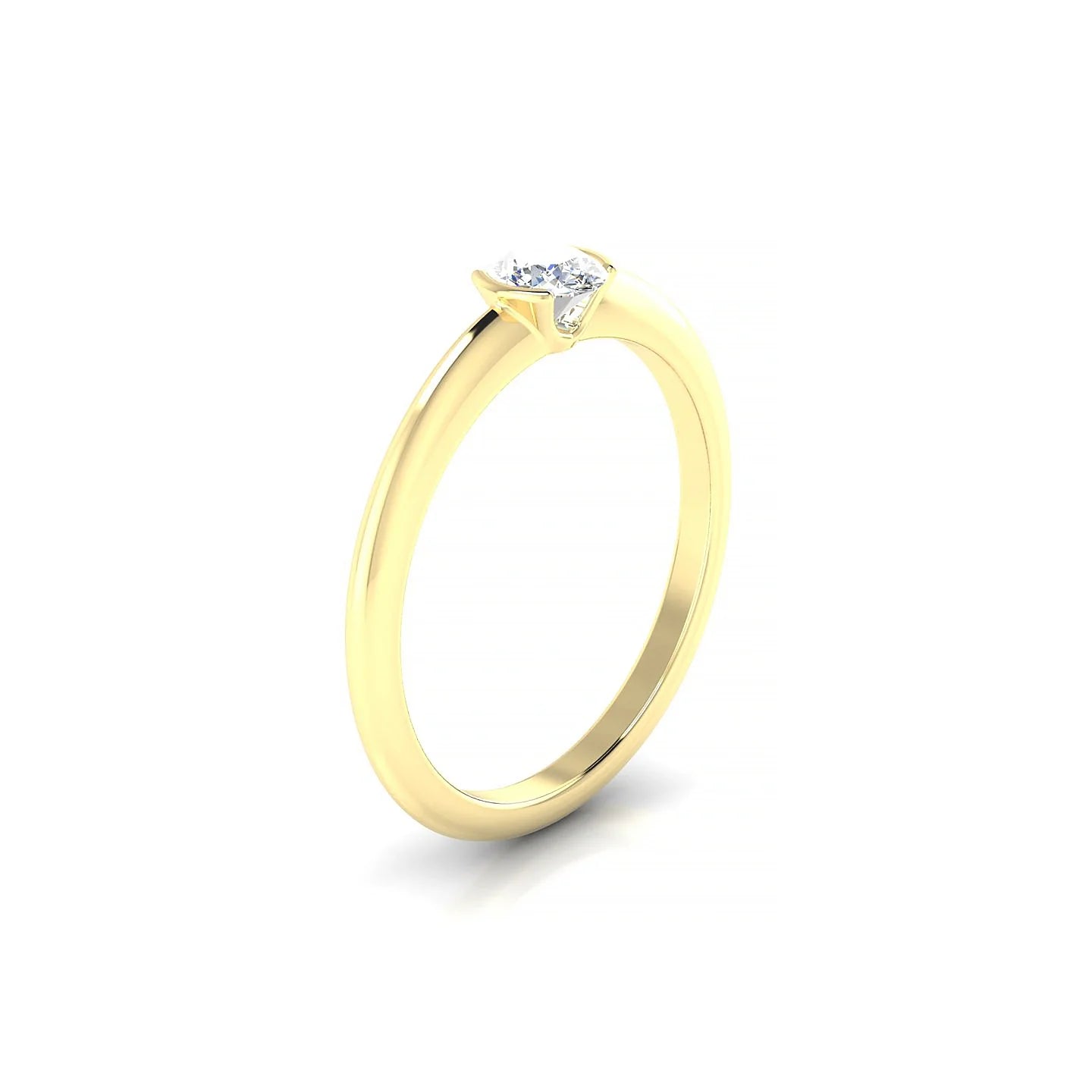 Suspense | 18k Yellow Gold 4.2 mm Round Diamond Ring