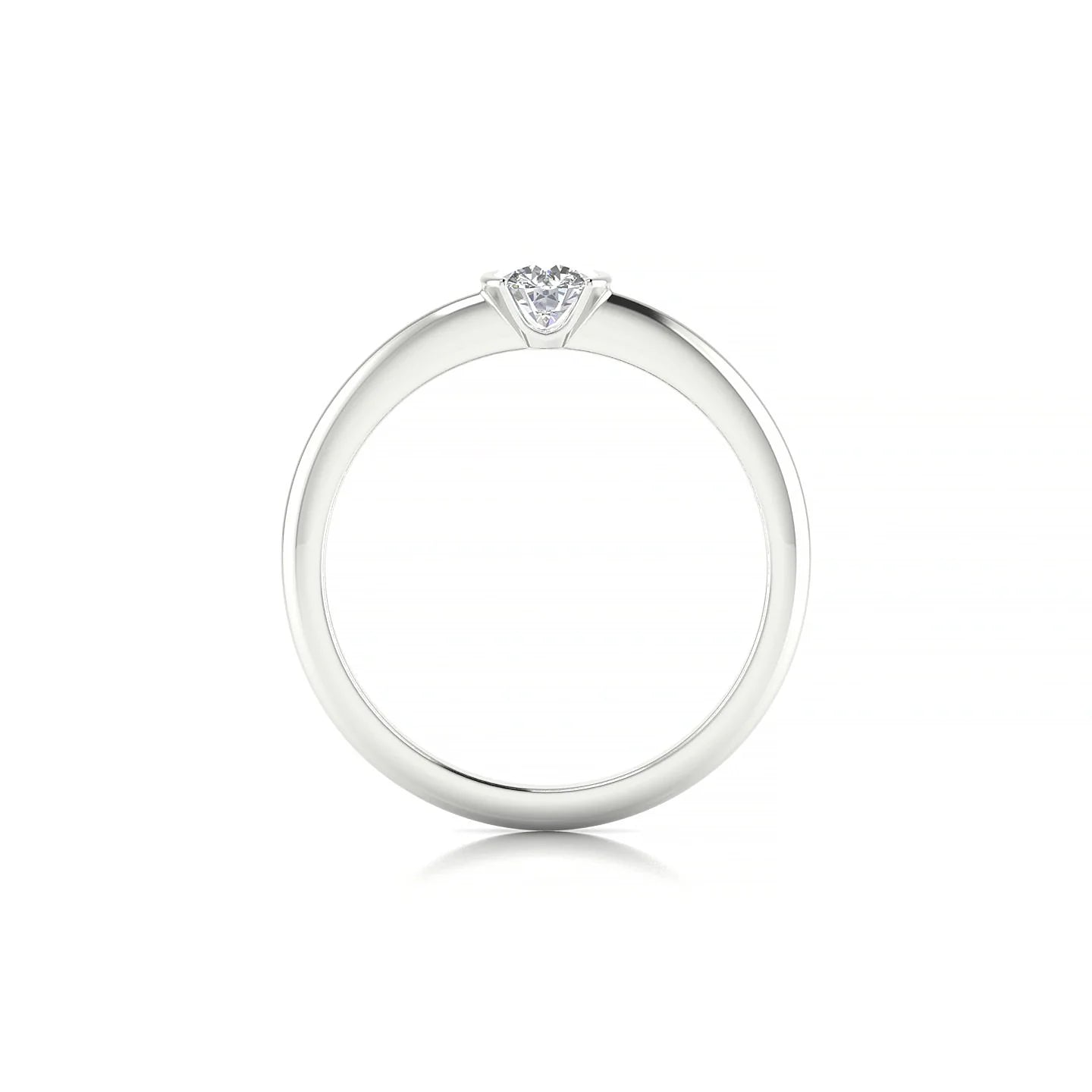 Suspense | 18k White Gold 4.2 mm Round Diamond Ring